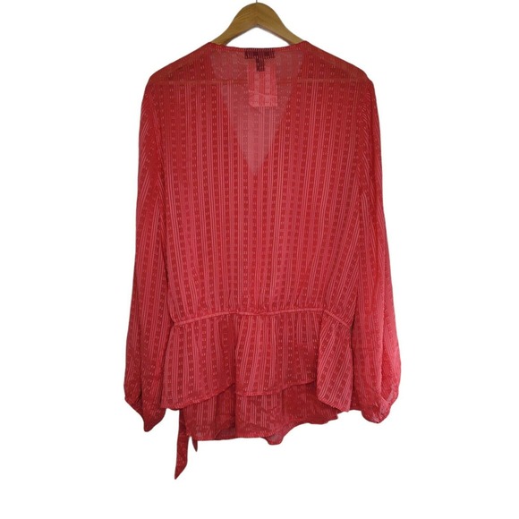 INC Waist Tie V-Neck Blouse New 3X - Picture 2 of 6